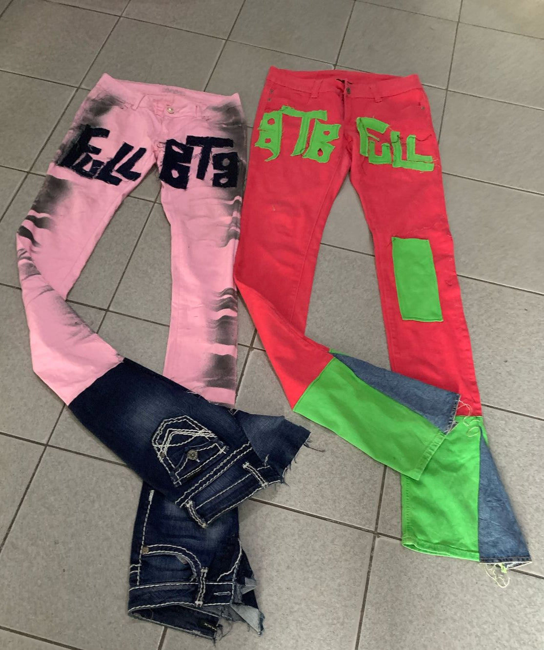 Stacked jeans BTB